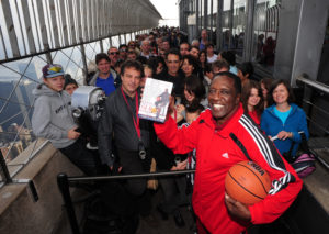 Meadowlark Lemon Tours The Empire State Building The Empire State Building hosts legendary Harlem Globetrotter and Basket Ball of Famer Meadowlark Lemon as he promotes his new book, "Trust Your Next Shot: A Guide To A Life Of Joy".